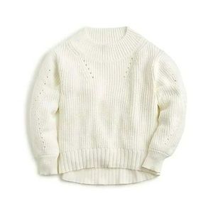 J. Crew Pointelle crewneck cotton sweater